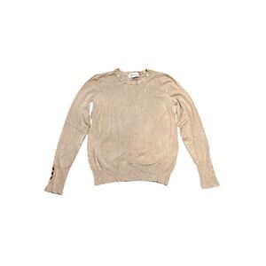 Philosophy Minimalist Tan Knit Crew Neck Long Sleeve Sweater Top Size M